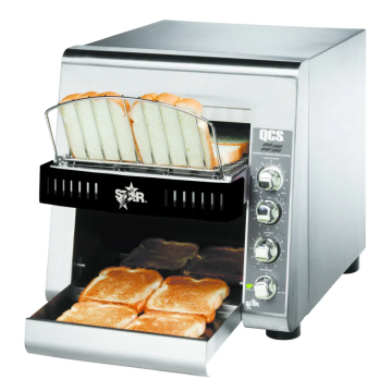 Grille-pain convoyeur 2 200 watts 3 fonctions toaster professionnel grille- pain rotatif (puissance : 2 200 w, vitesses : 7, mode veille, petits pains,  pain)