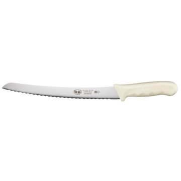 9-1/2'' Curved Bread Knife - White