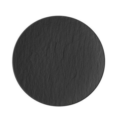6.25" Round Plate - Manufacture Rock Black Gray