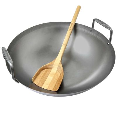 wok en acier au carbone pour bbq