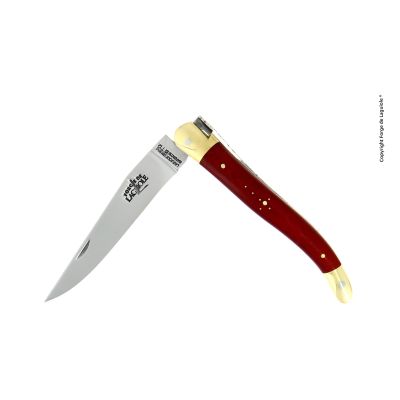 11 cm Folding Knife - Red Compressed Fabric Handle