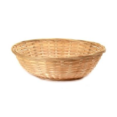 10" x 1.5" Round Bambou Basket - Natural