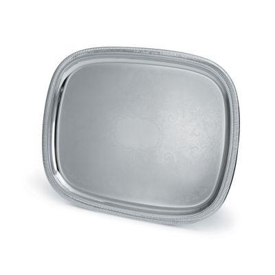 23.5" x 18.5" Elegant Reflections Stainless Steel Serving Tray