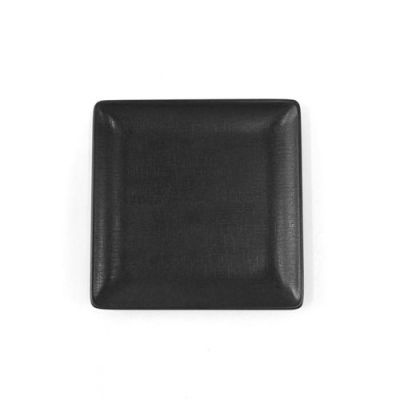 6" Square Plate - Black