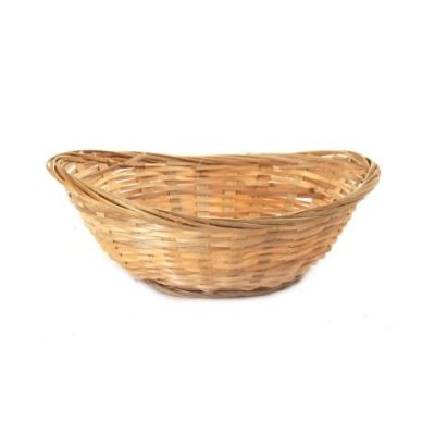11" x 7.5" Oval Bamboo Basket - Natural