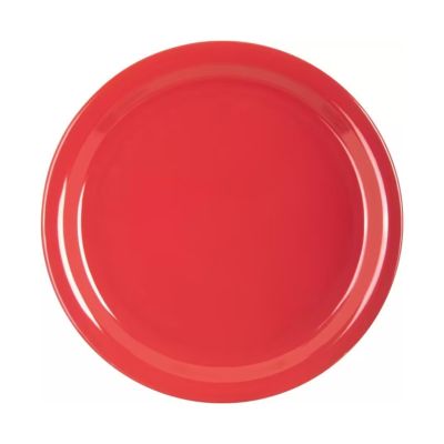 melamine red dinner plate