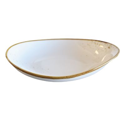 11"x 9.5" Oval bowl - White